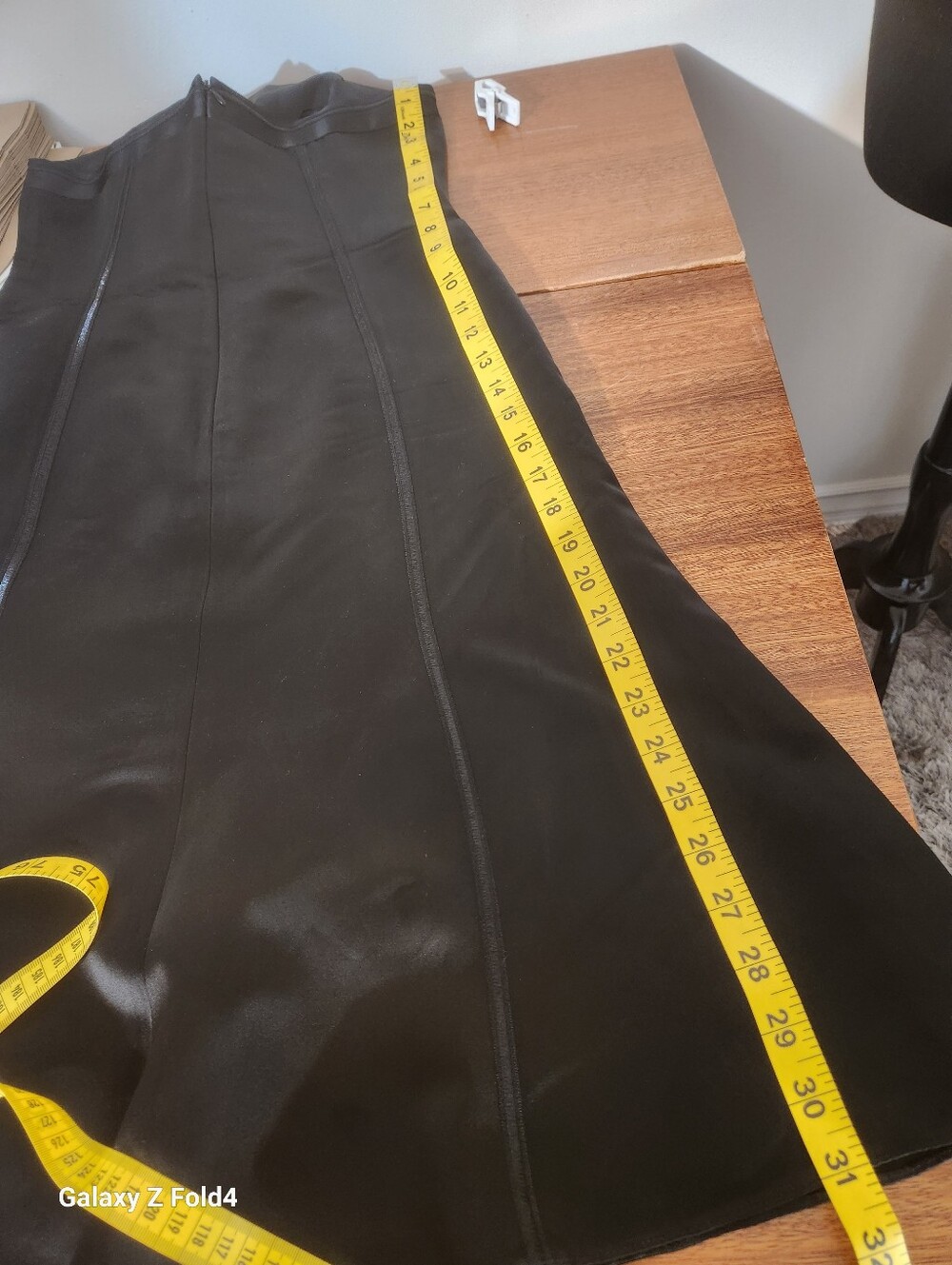 Ann Taylor black strapless satin dress Sz 0 #010 - Picture 11 of 15